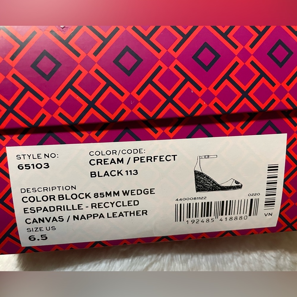 Tory Burch-Color Block 85mm Wedge Espadrille - Re… - image 5